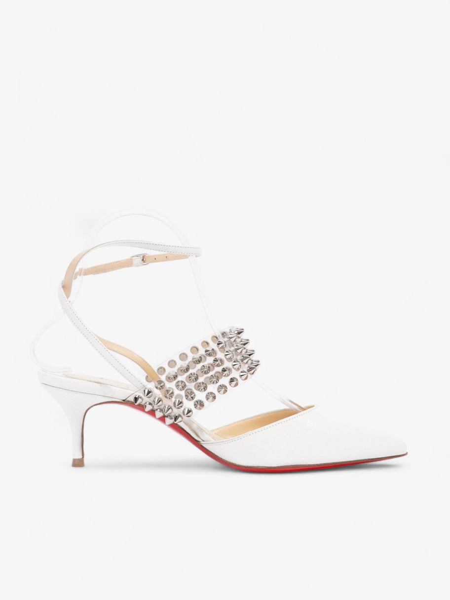 Christian Louboutin Levita Mules 55 White / Silver Leather EU 36 UK 3 Image 4