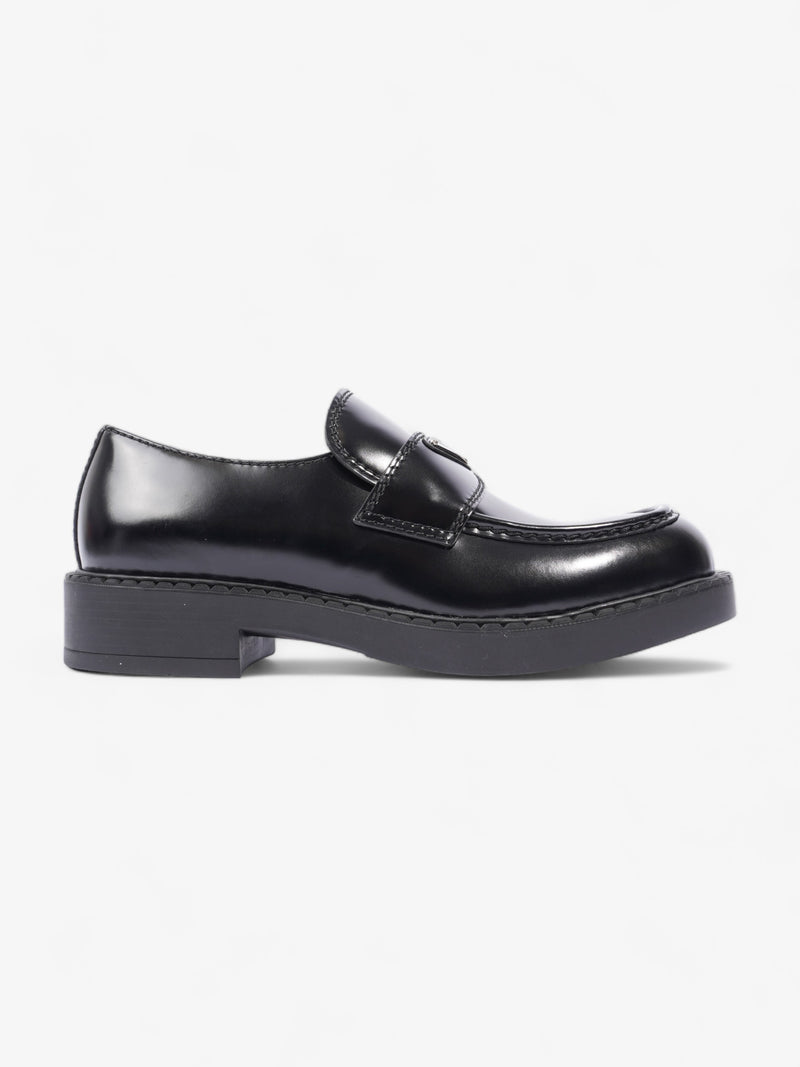  Chocolate Brushed Loafers Black Leather EU 42 UK 8