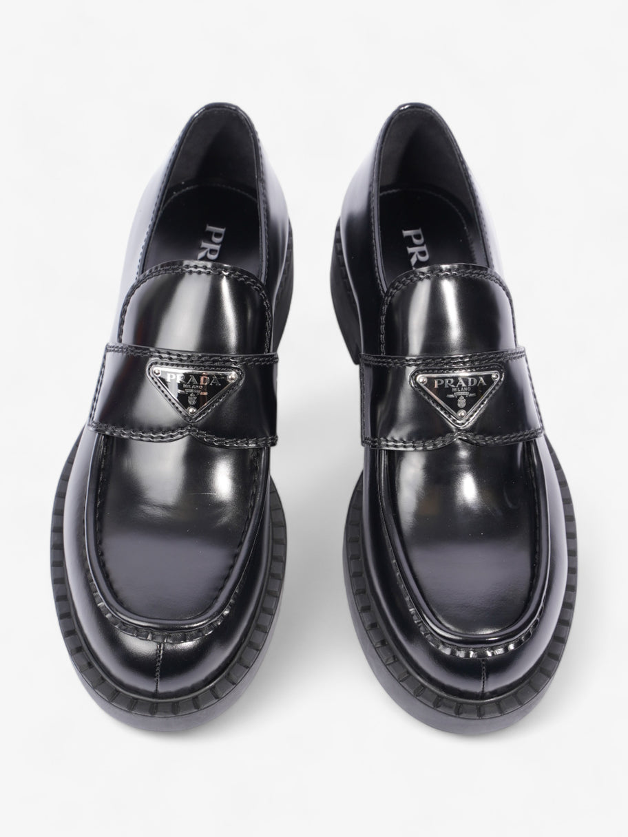 Chocolate Brushed Loafers Black Leather EU 42 UK 8 Image 8