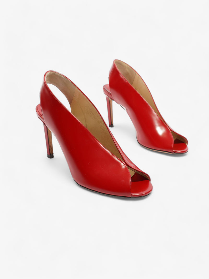  Jimmy Choo Shar Heels 85 Red Leather EU 37.5 UK 4.5