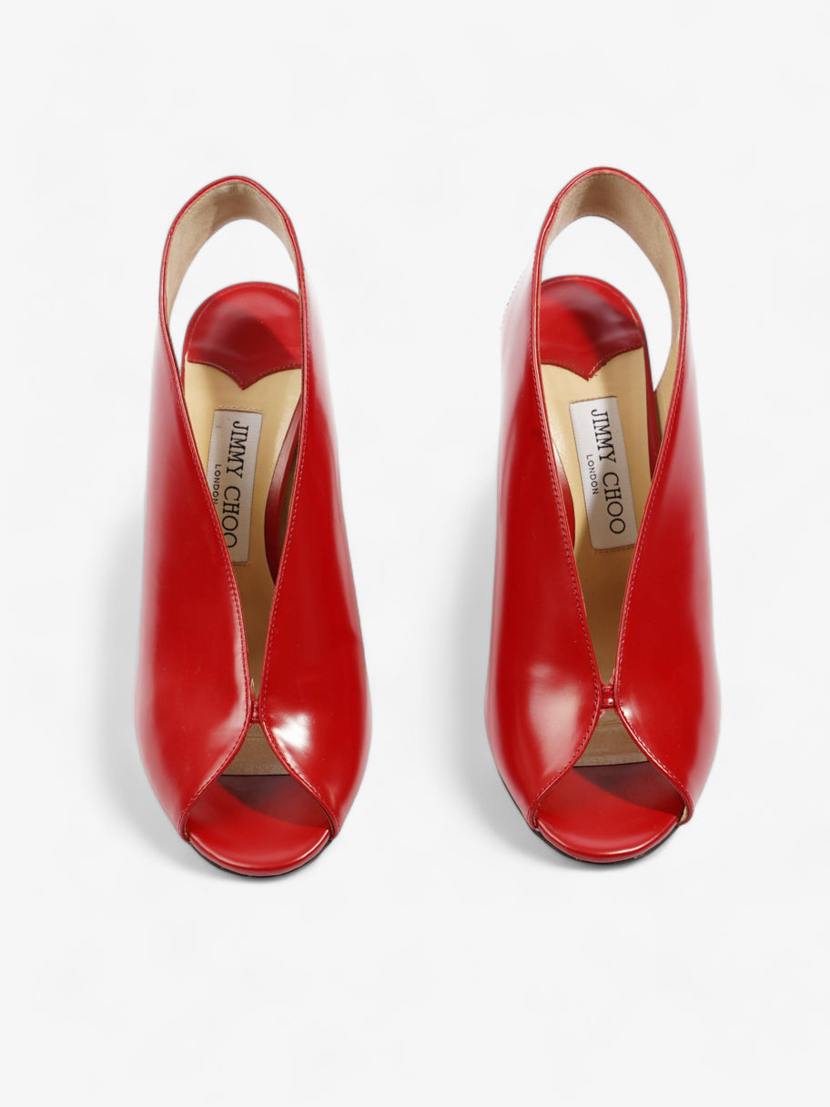 Jimmy Choo Shar Heels 85 Red Leather EU 37.5 UK 4.5 Image 8