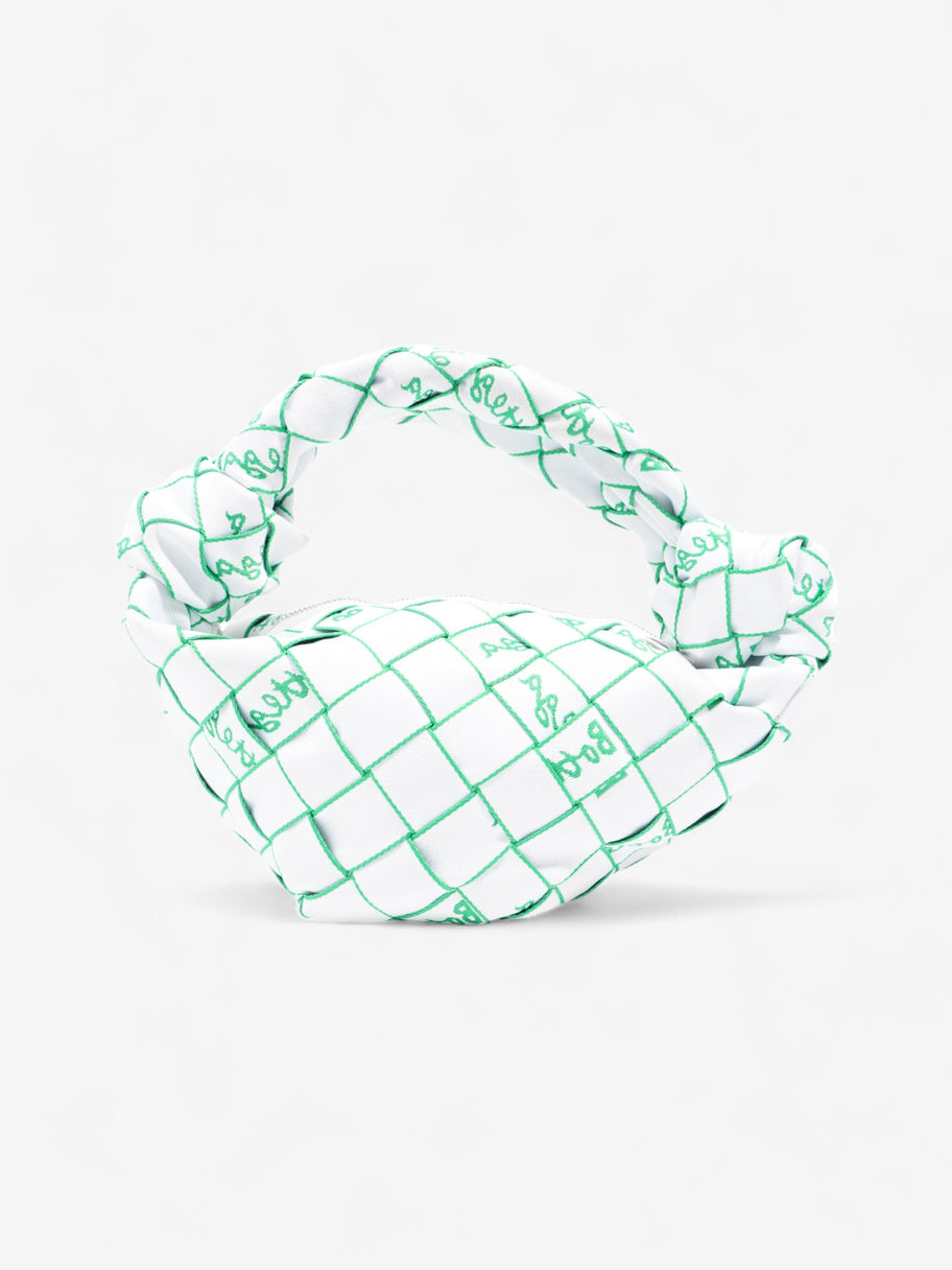 Bottega Veneta Double Knot Bag White / Green Fabric Mini Image 1