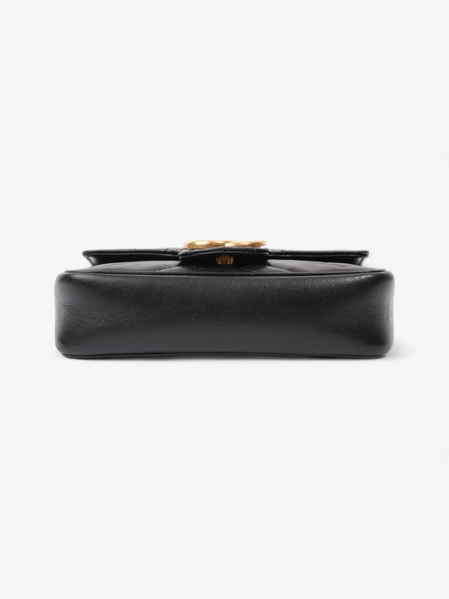 Gucci GG Marmont Black Matelasse Leather Super Mini Image 6