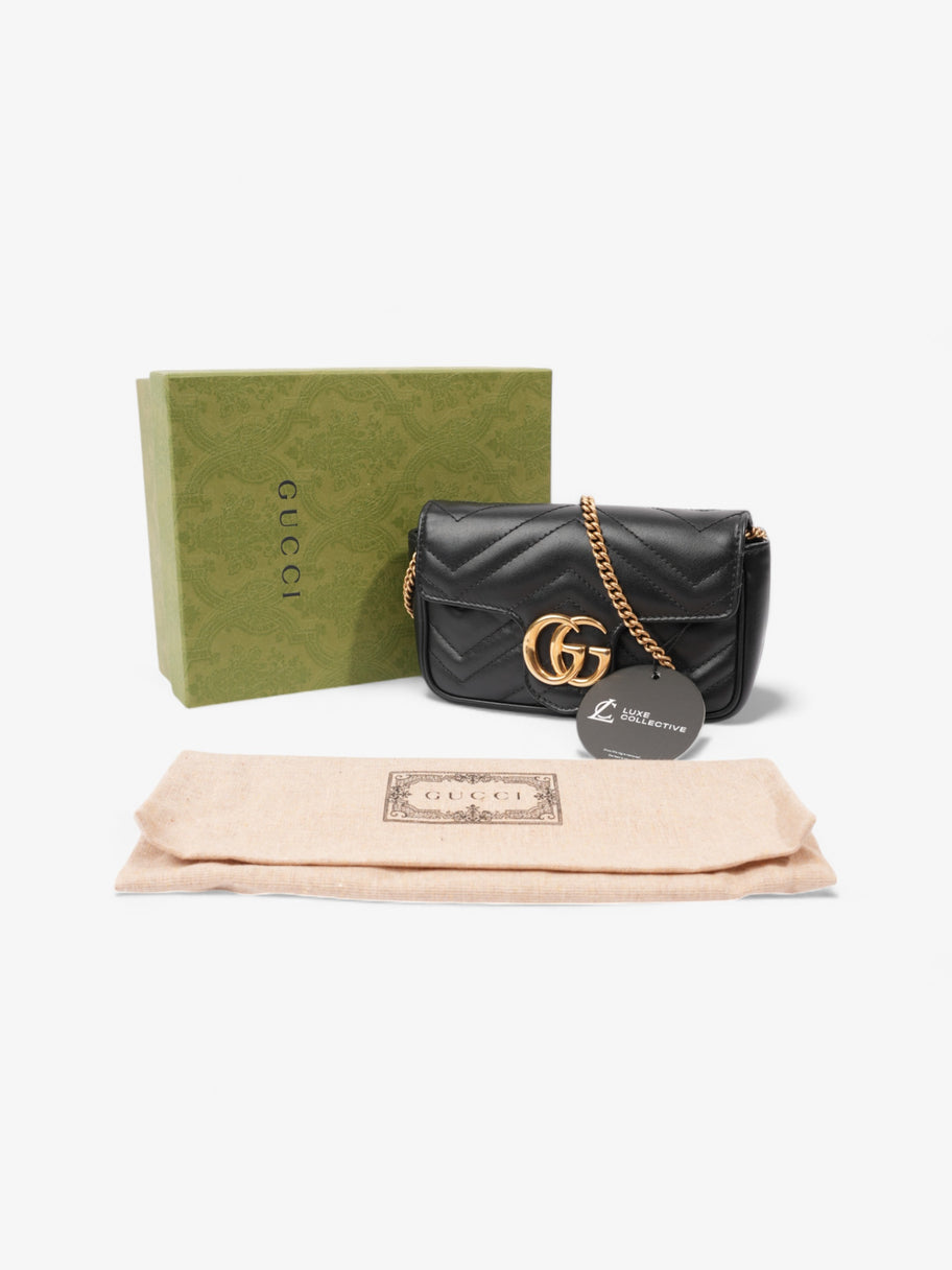 Gucci GG Marmont Black Matelasse Leather Super Mini Image 10