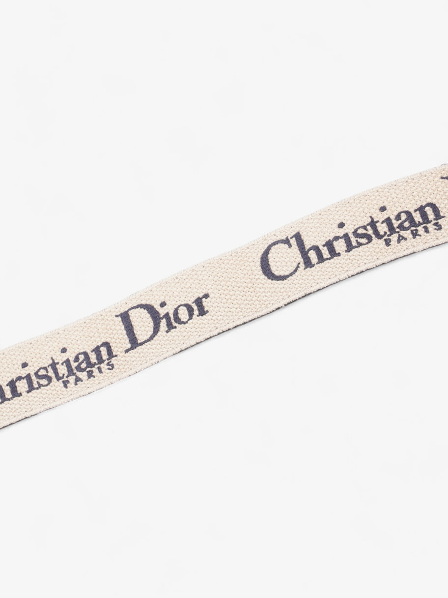 Christian Dior CD Belt Blue Oblique / Gold Canvas 80cm Image 6