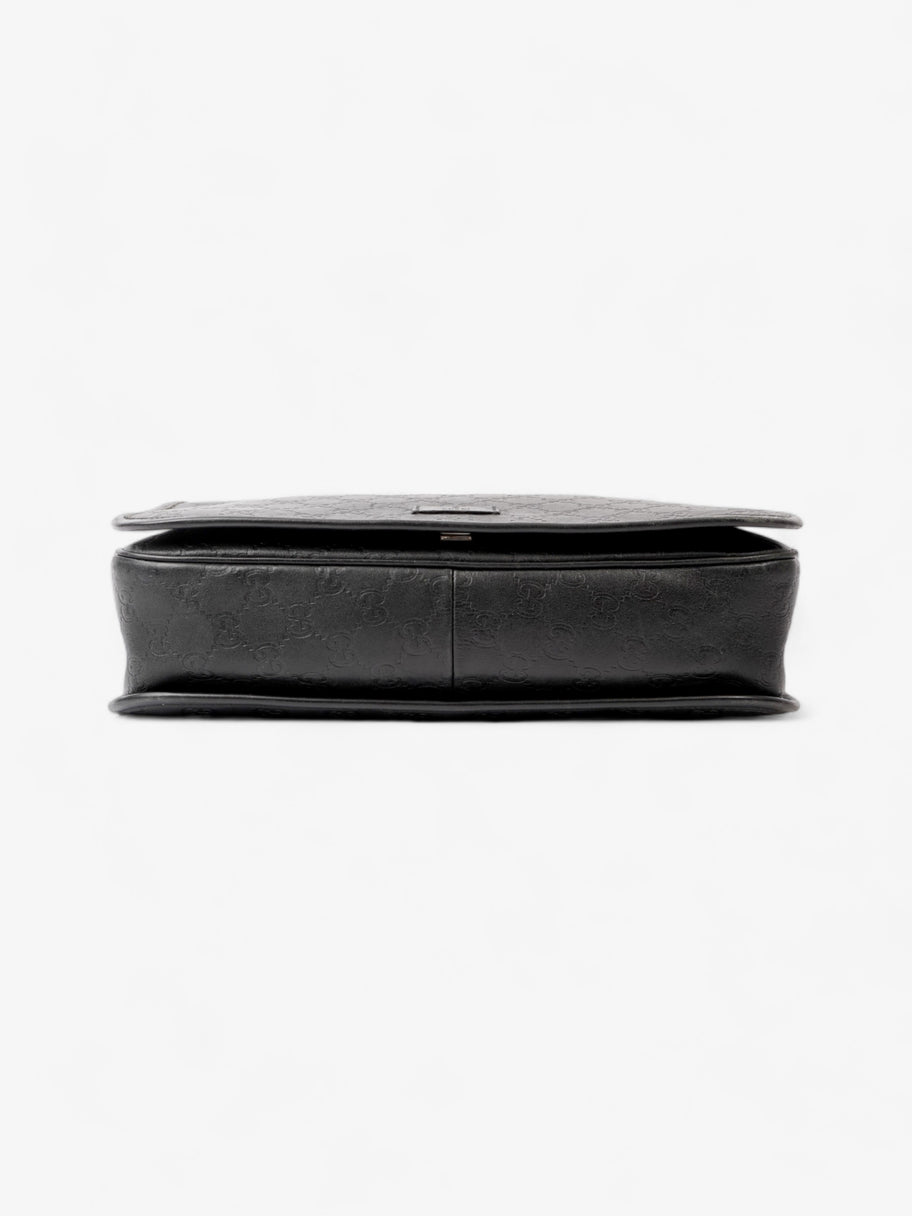 Gucci Flap Messenger Black Leather Image 6