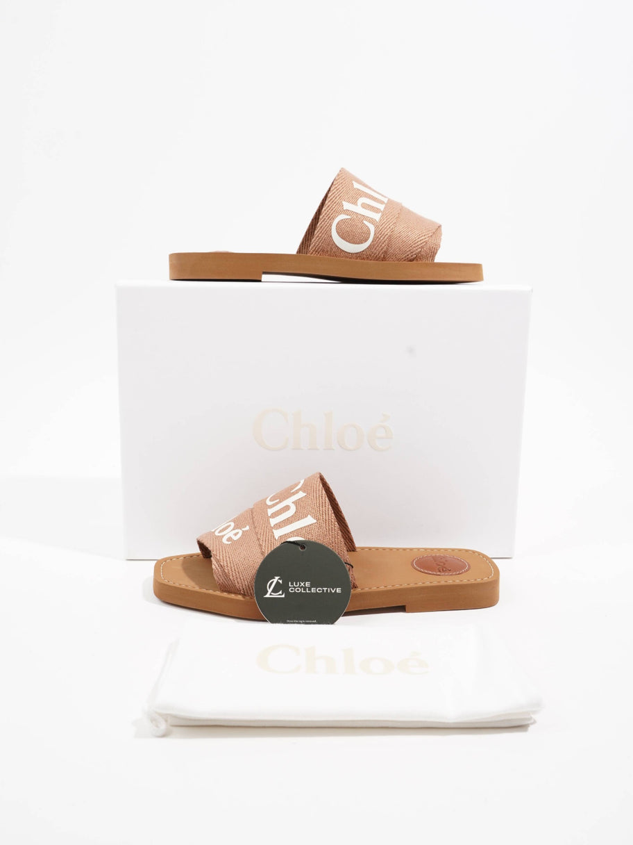 Chloe Woody Slides Pink Tea Canvas EU 35 UK 2 Image 9