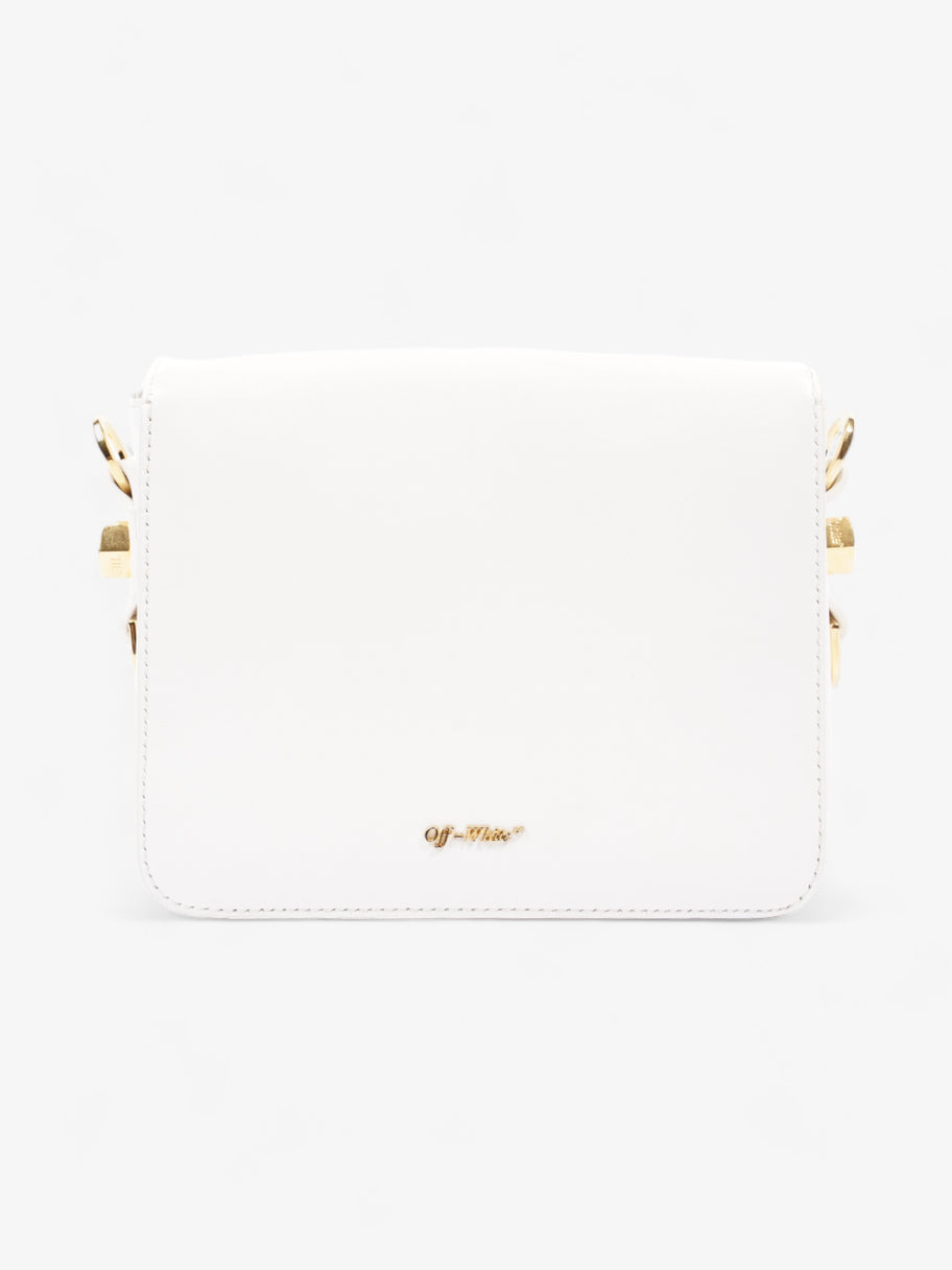 Off White Binder Clip Flap White / Gold Leather Image 4