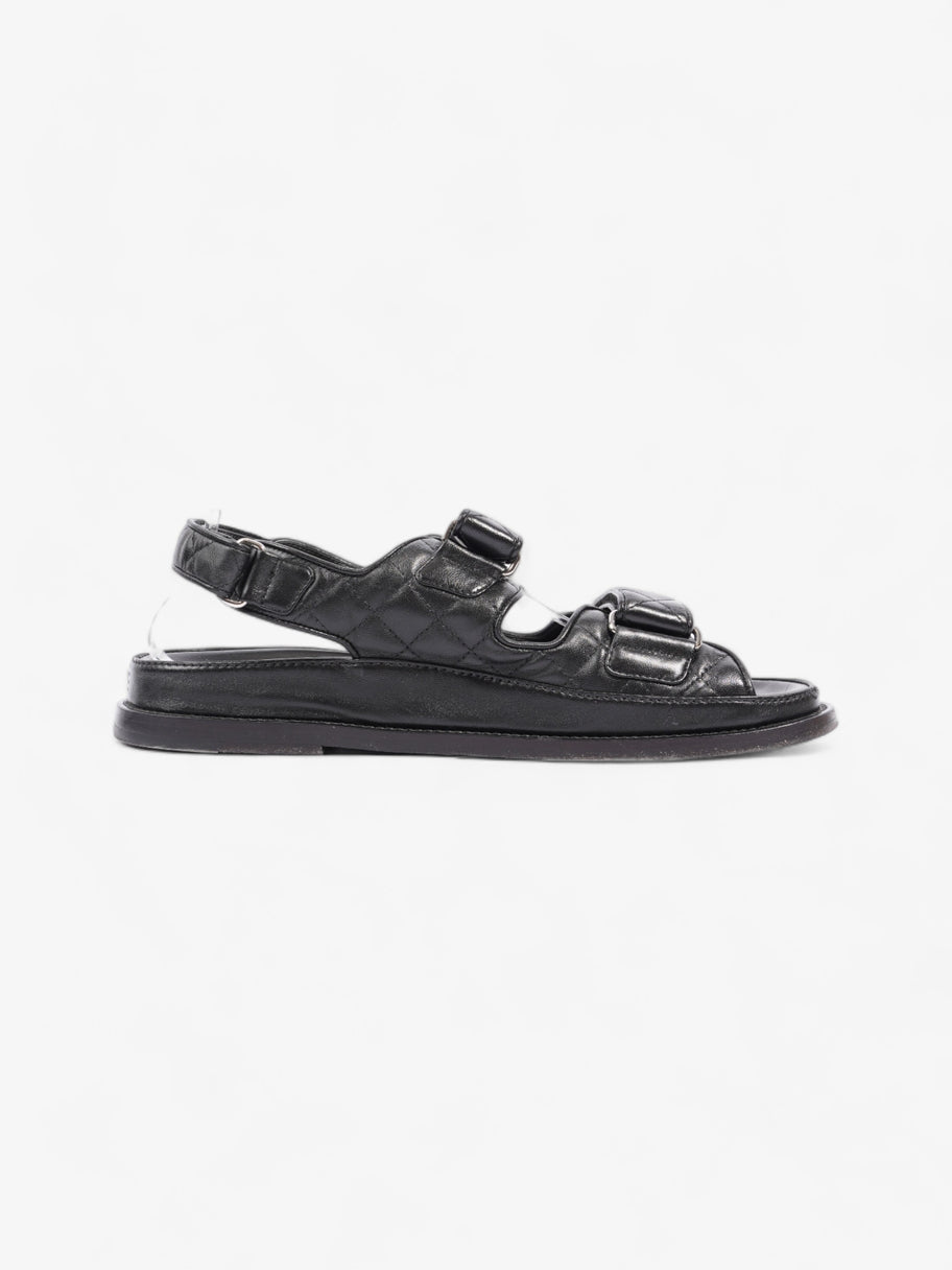 Chanel Dad Sandals Black Leather EU 40 UK 7 Image 4