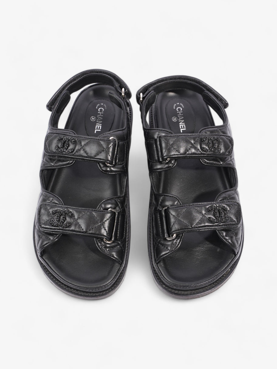 Chanel Dad Sandals Black Leather EU 40 UK 7 Image 8