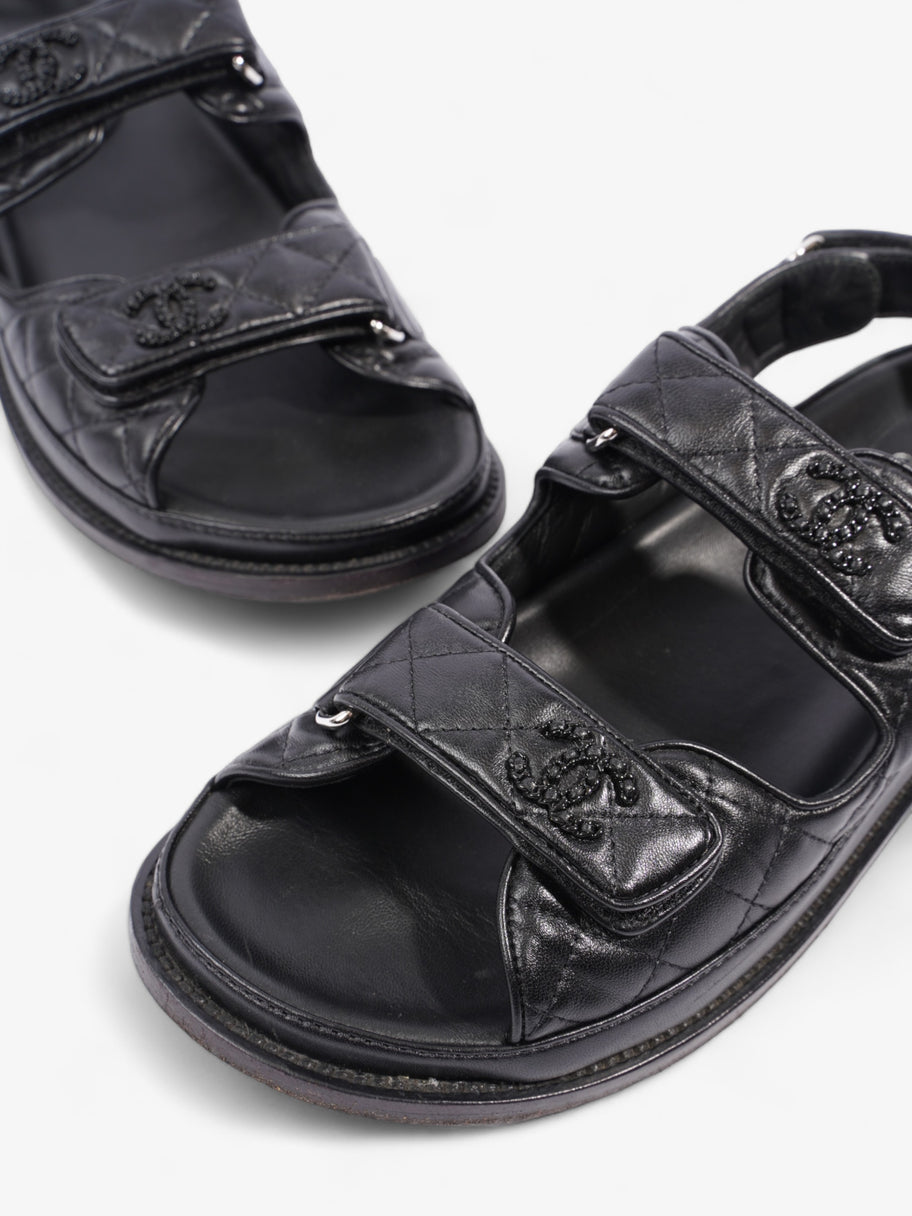 Chanel Dad Sandals Black Leather EU 40 UK 7 Image 9