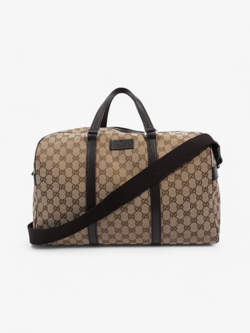  Gucci Boston Bag Beige / Brown Canvas