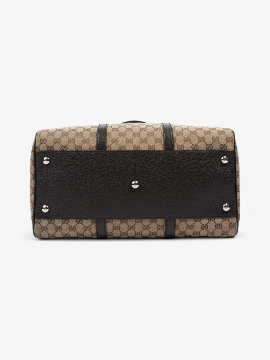 Gucci Boston Bag Beige / Brown Canvas Image 6