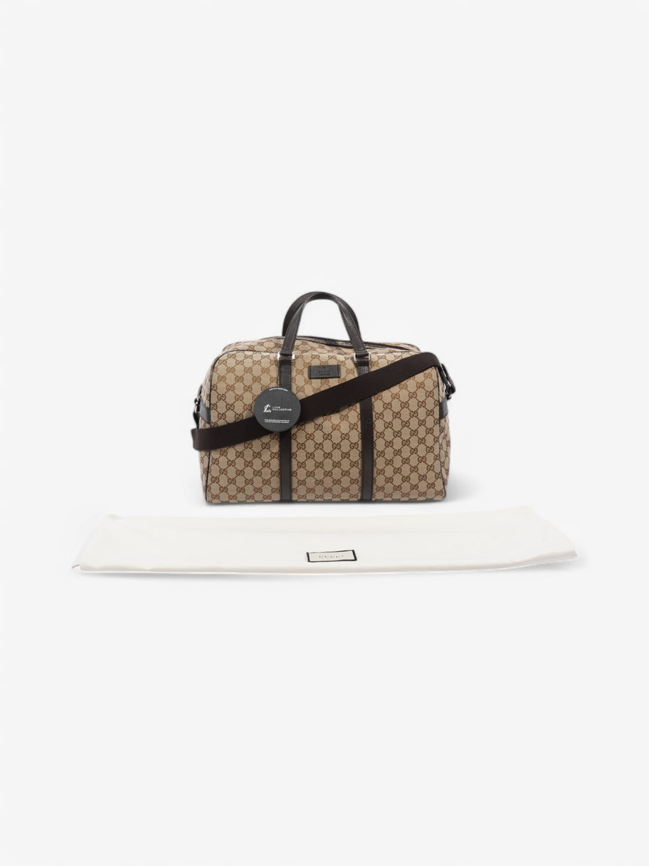 Gucci Boston Bag Beige / Brown Canvas Image 8