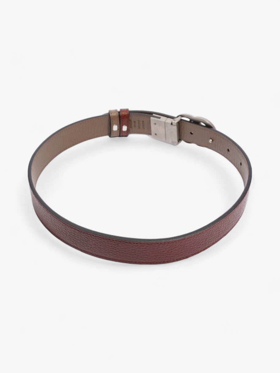 Gucci GG Marmont Reversible Belt Dark Brown  / Greyish Brown Leather 65cm 26