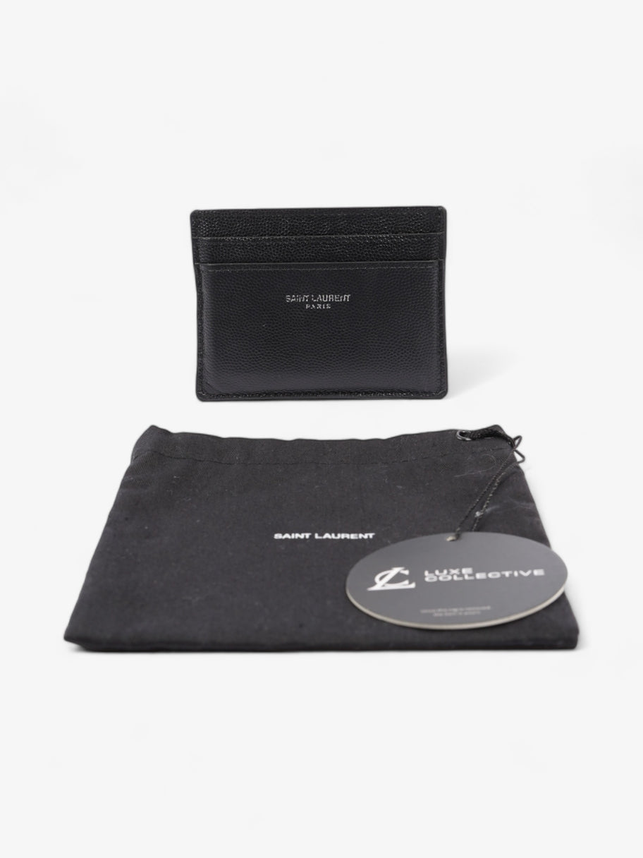 Saint Laurent Logo Card Holder Black Calfskin Leather Image 6