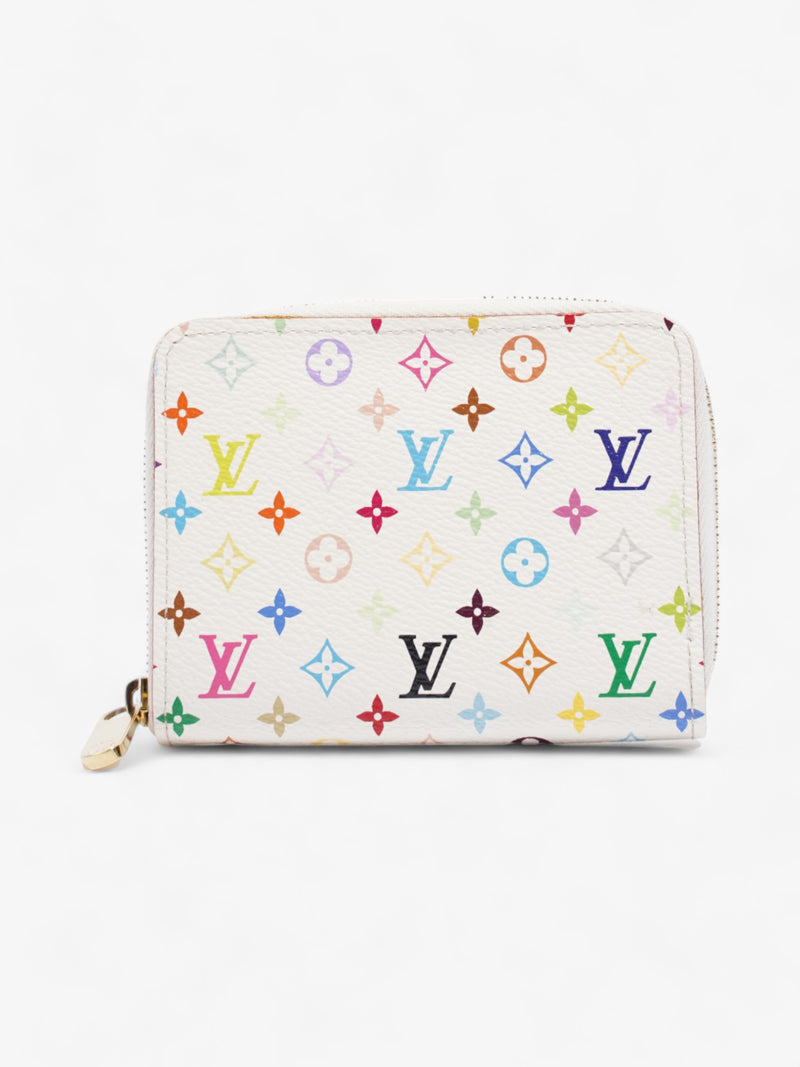  Louis Vuitton Takashi Murakami Zippy Coin Wallet White / Monogram Multicolour Calfskin Leather