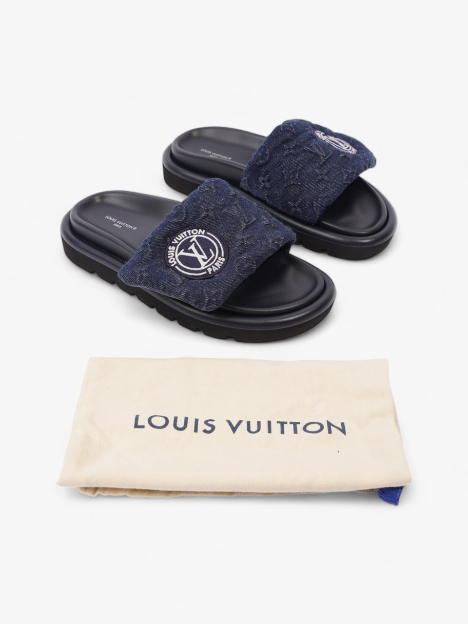 Louis Vuitton Pool Pillow Flat Comfort Mule Navy Blue Denim EU 37 UK 4 Image 11