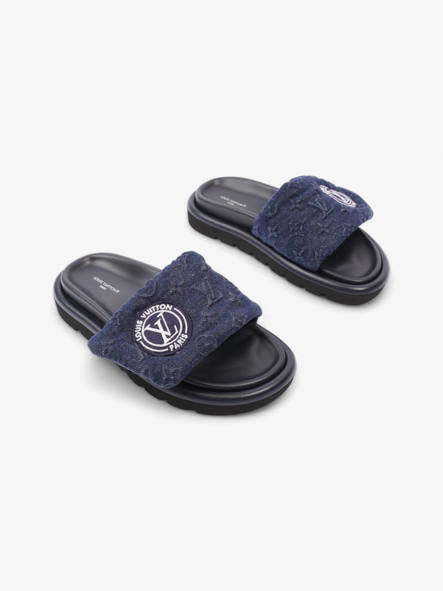 Louis Vuitton Pool Pillow Flat Comfort Mule Navy Blue Denim EU 37 UK 4 Image 2