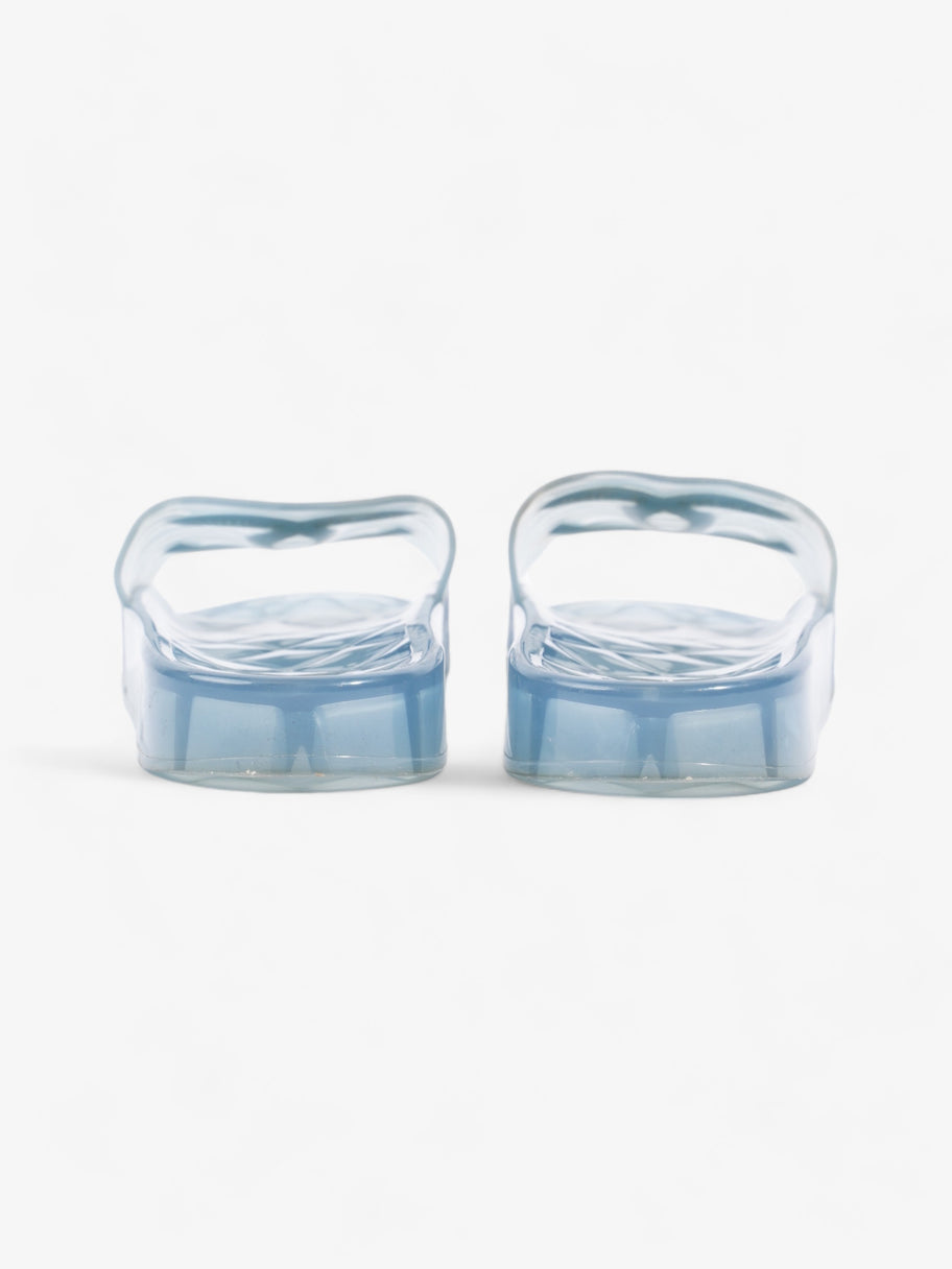 Chanel CC Logo Transparent Slides Blue PVC EU 38 UK 5 Image 6