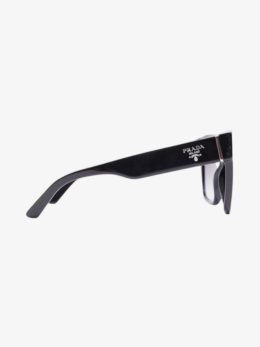 Prada Rectangular Framed Sunglasses Black / Silver Acetate 140mm Image 4