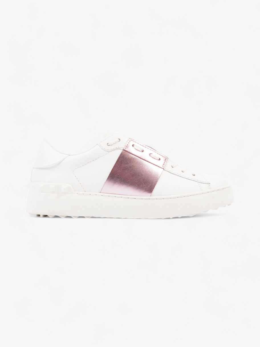 Rockstud Open Sneakers White / Pink Leather EU 38.5 UK 5.5 Image 1