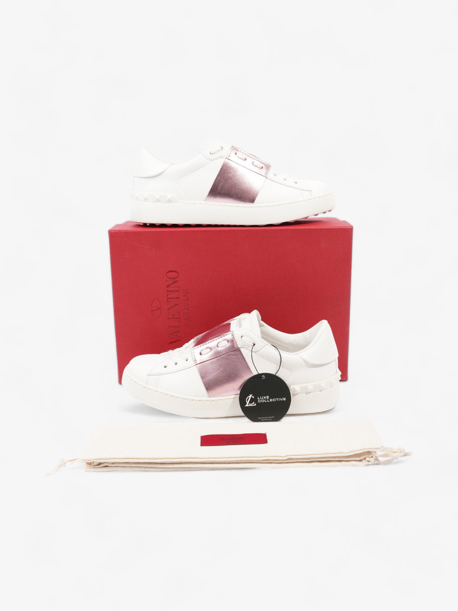 Rockstud Open Sneakers White / Pink Leather EU 38.5 UK 5.5 Image 10