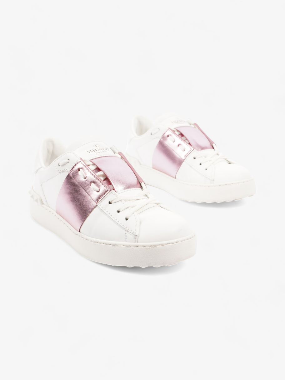 Rockstud Open Sneakers White / Pink Leather EU 38.5 UK 5.5 Image 2