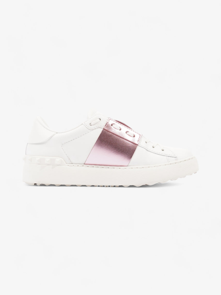 Rockstud Open Sneakers White / Pink Leather EU 38.5 UK 5.5 Image 4