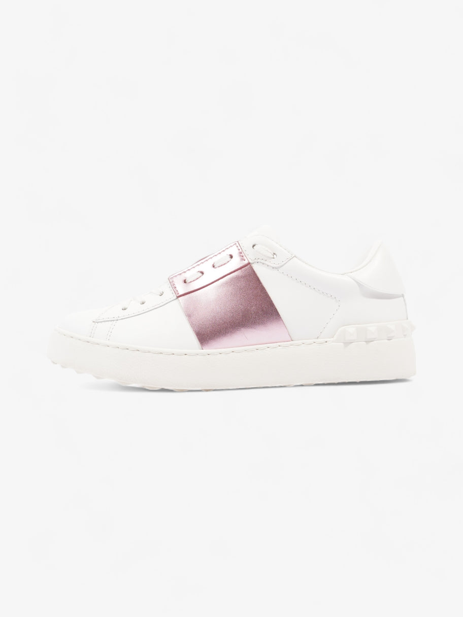 Rockstud Open Sneakers White / Pink Leather EU 38.5 UK 5.5 Image 5