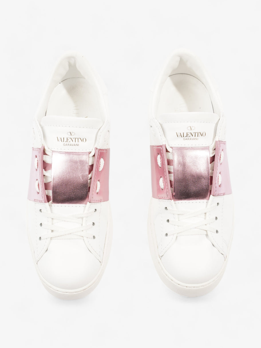 Rockstud Open Sneakers White / Pink Leather EU 38.5 UK 5.5 Image 8