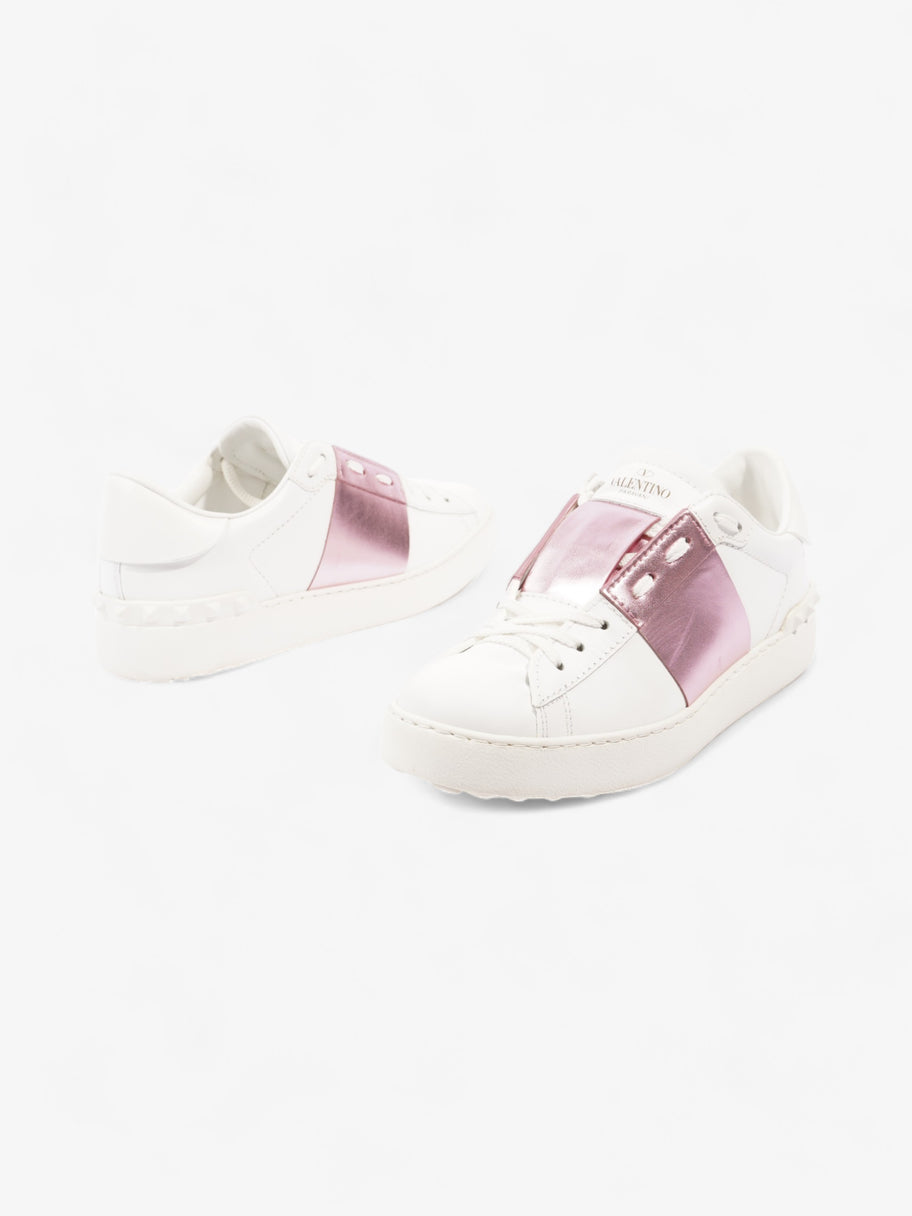 Rockstud Open Sneakers White / Pink Leather EU 38.5 UK 5.5 Image 9