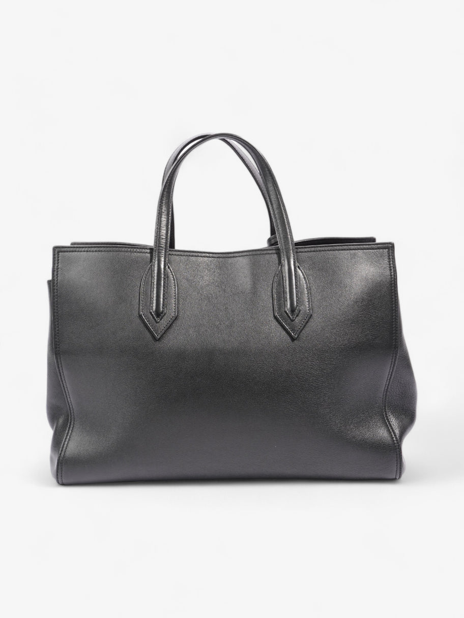 Saint Laurent Amber Tote Black Leather Medium Image 4