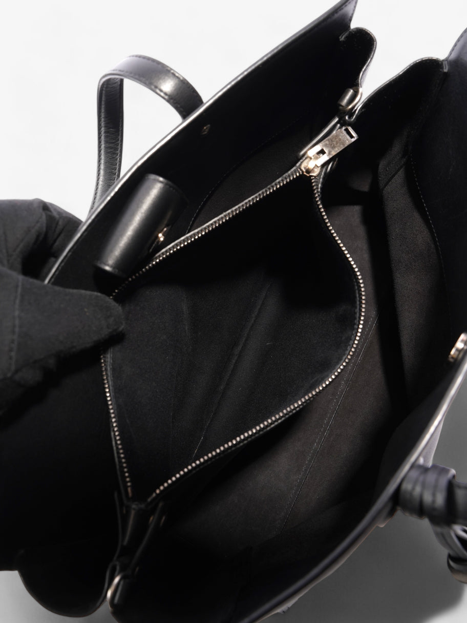 Saint Laurent Amber Tote Black Leather Medium Image 7