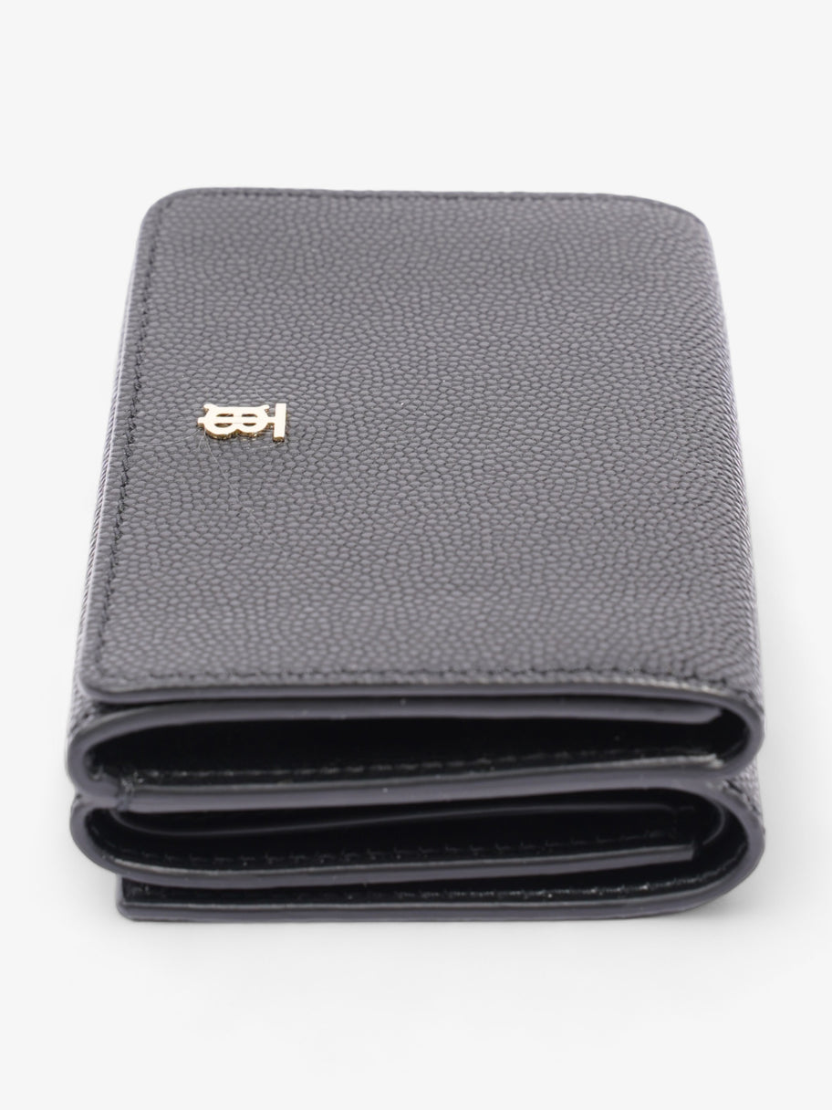 TB Compact Tri-Fold Wallet  Black Calfskin Leather Image 2