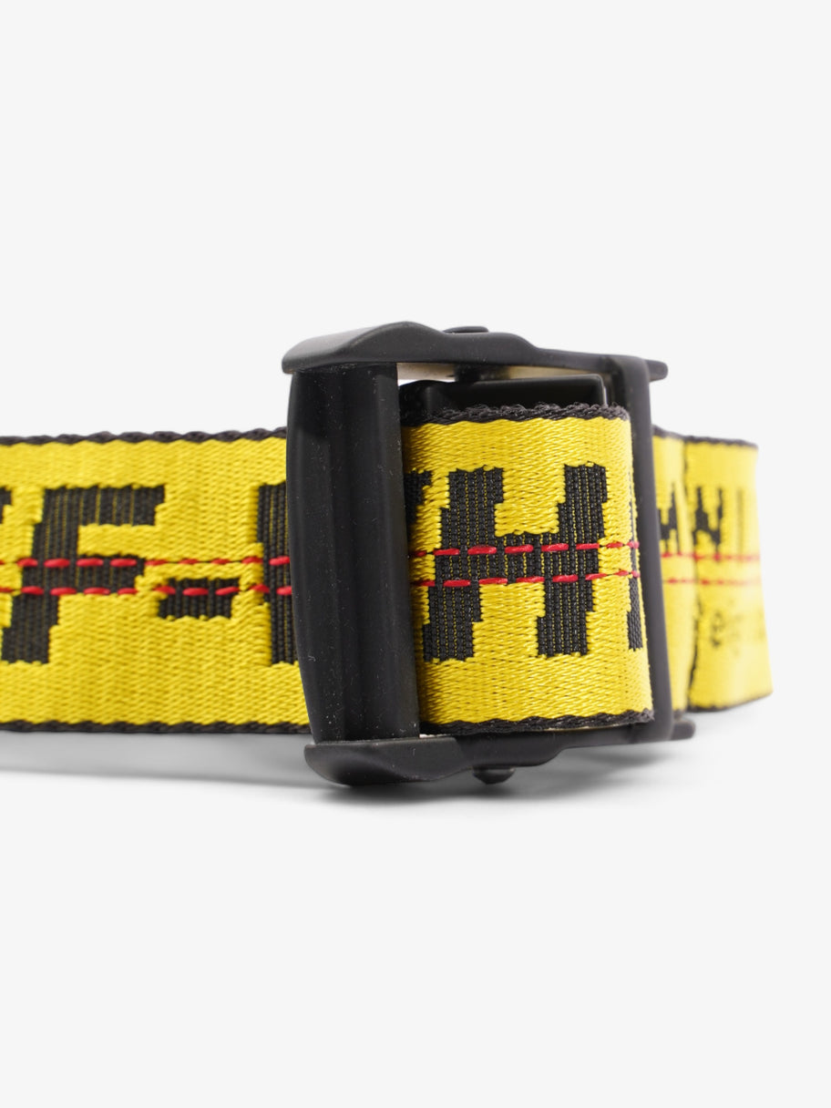 Off White Industrial Belt Yellow Fabric Image 4