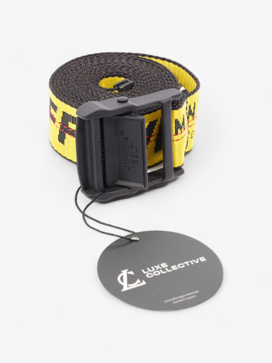 Off White Industrial Belt Yellow Fabric Image 6