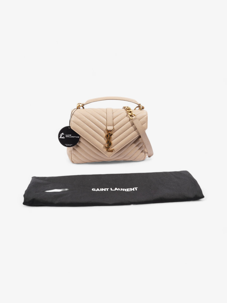 Saint Laurent College Bag Beige Leather Medium Image 8