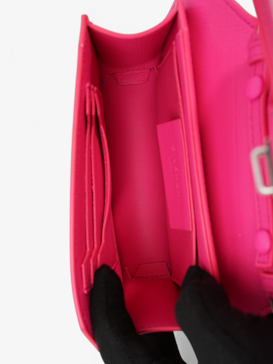 Givenchy Bow Cut Crossbody Neon Pink Leather Mini Image 9