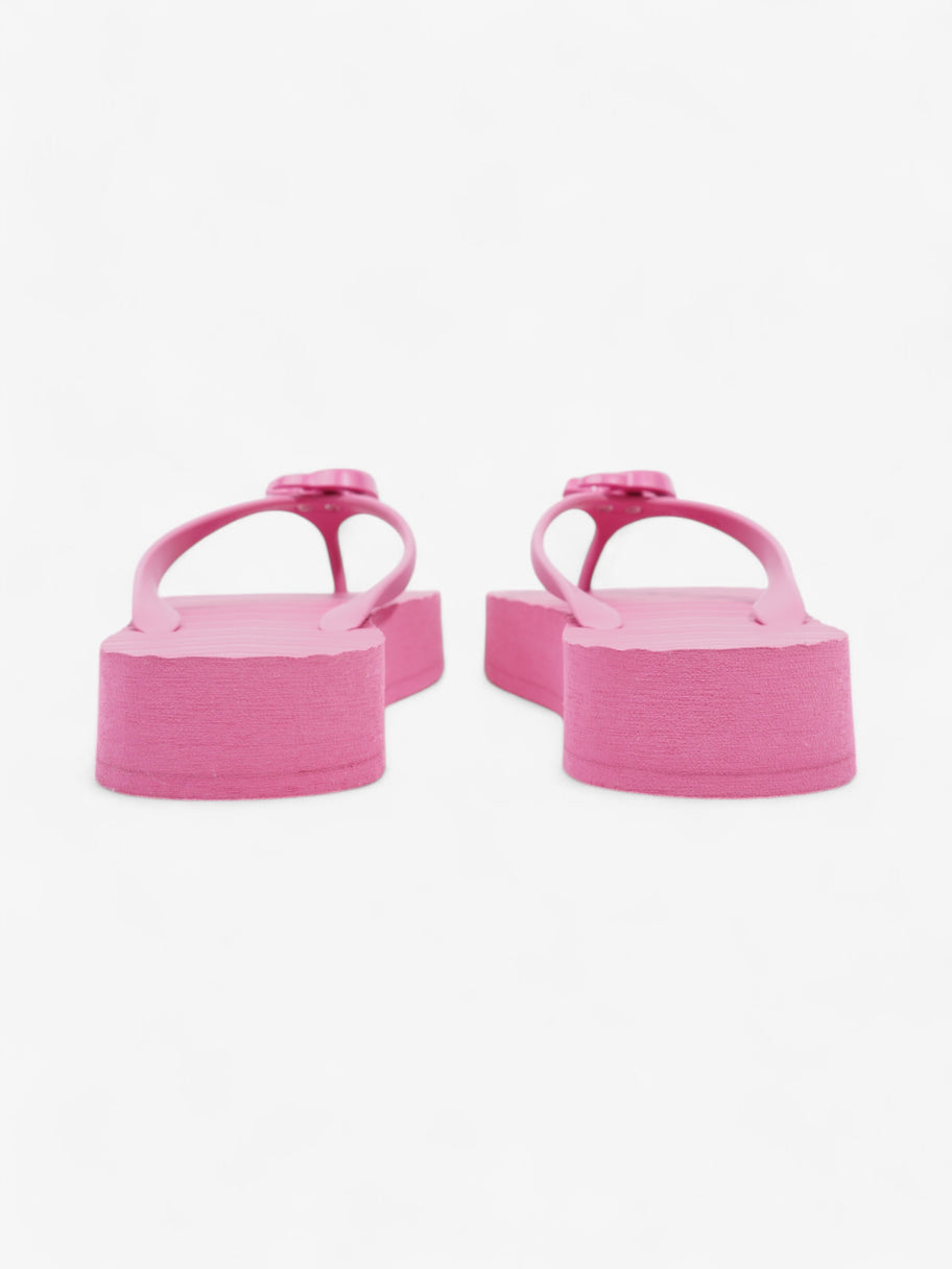 Gucci Double G Platform Sandal Pink Rubber EU 41 UK 8 Image 6