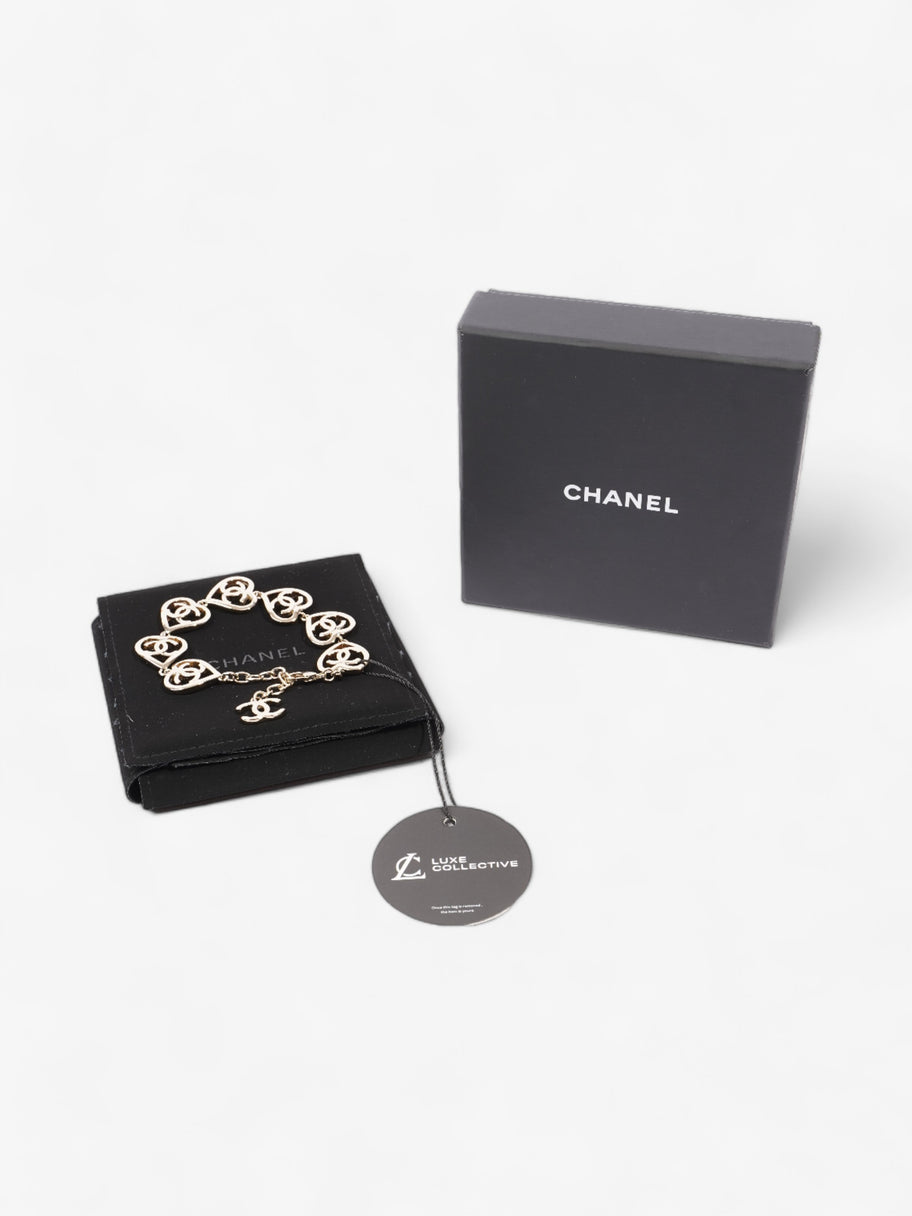 Chanel CC Heart Coco In Love Bracelet Light Gold Base Metal Image 6