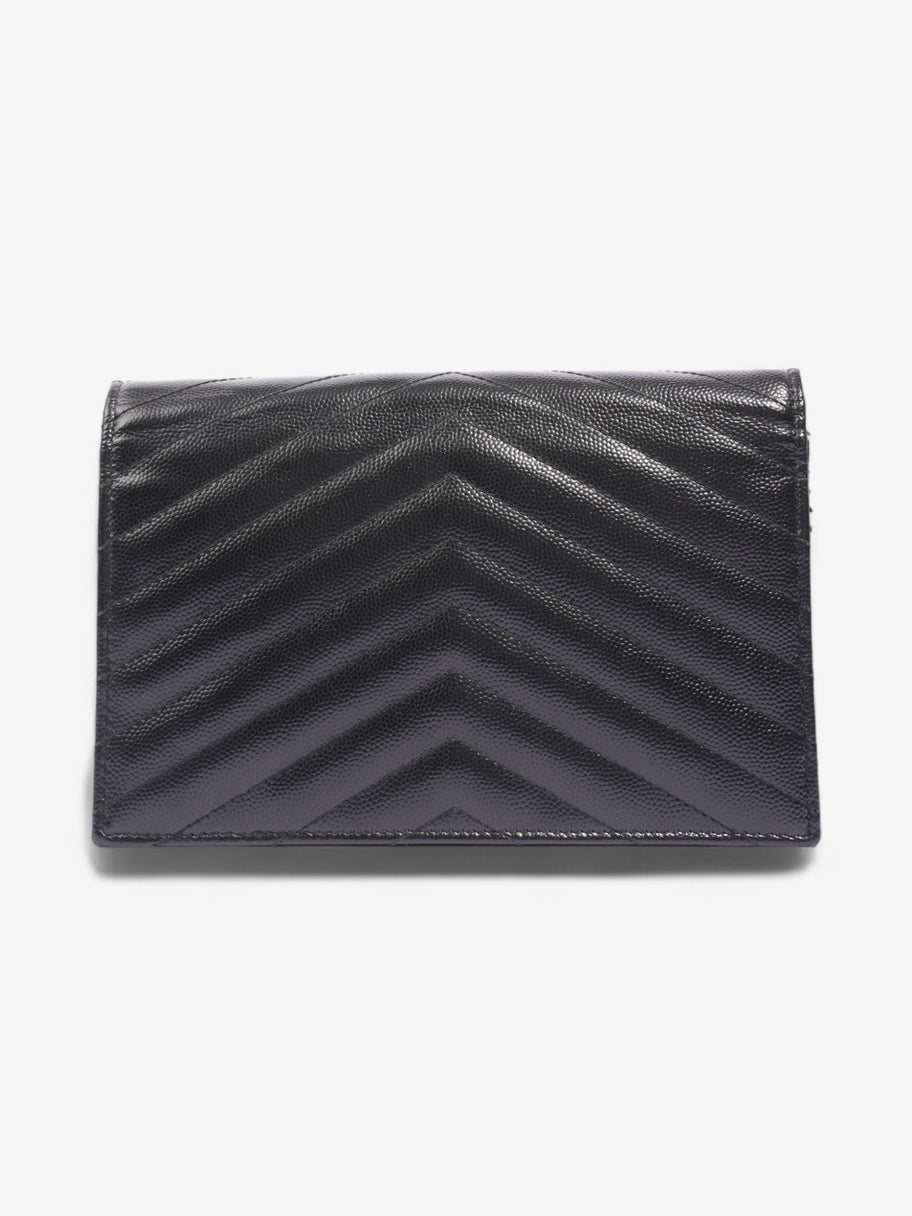 Saint Laurent Cassandre Envelope Chain Wallet Black Matelasse Leather Image 4