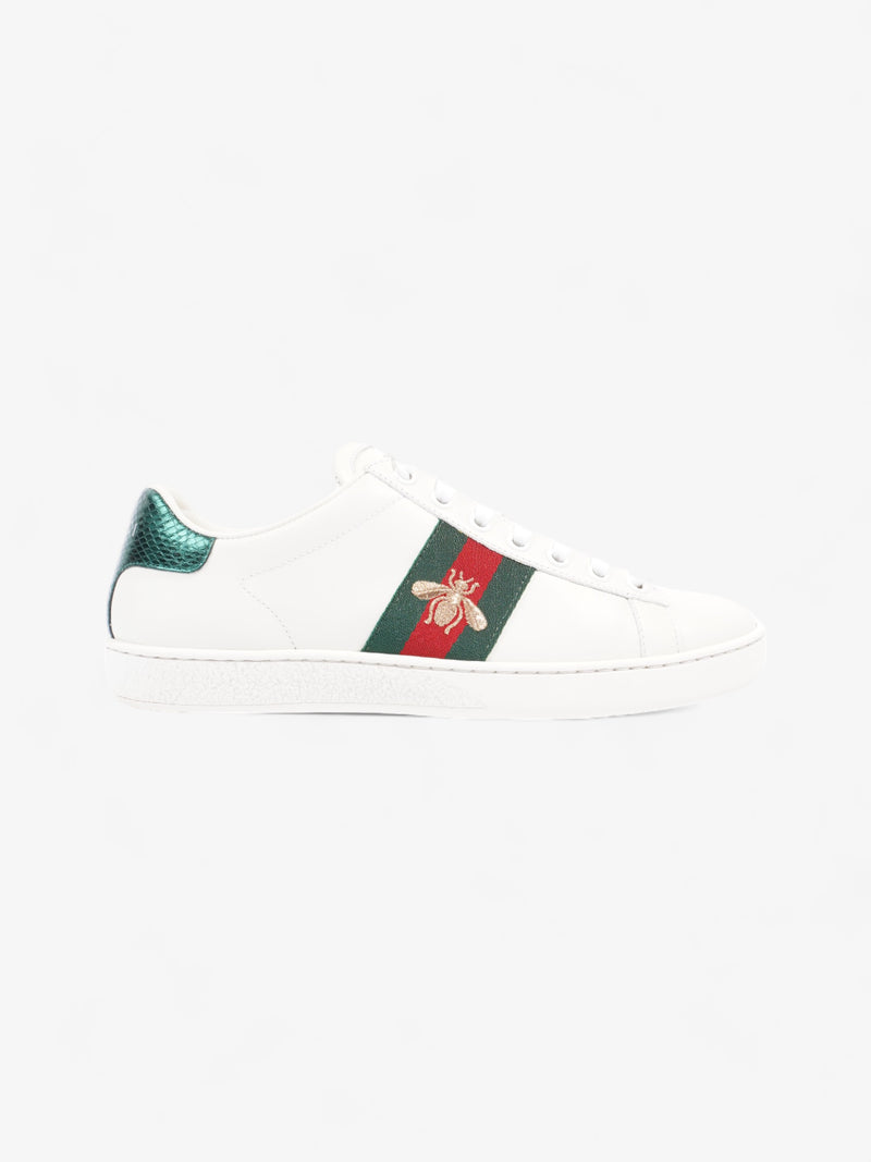  Gucci Ace Sneakers with Bee White / Green / Red Leather EU 37 UK 4