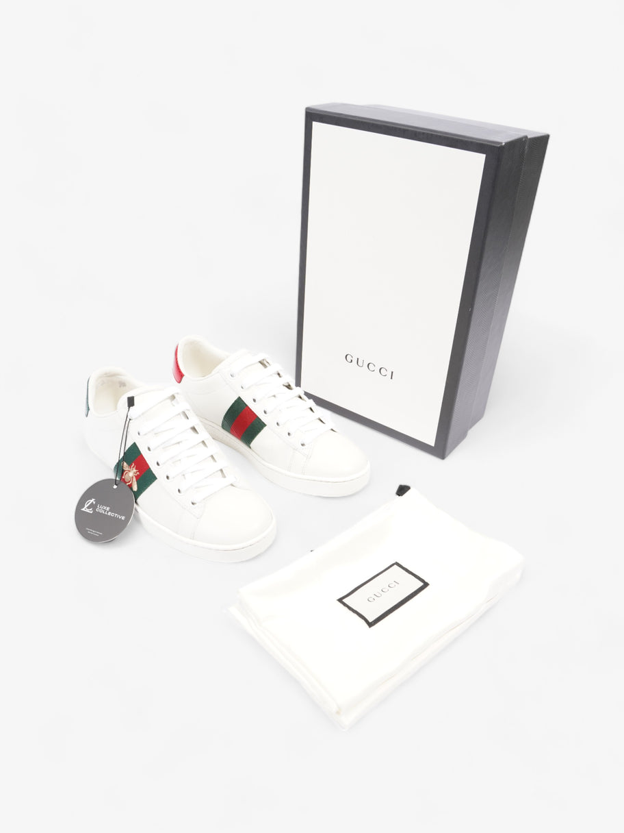 Gucci Ace Sneakers with Bee White / Green / Red Leather EU 37 UK 4 Image 10