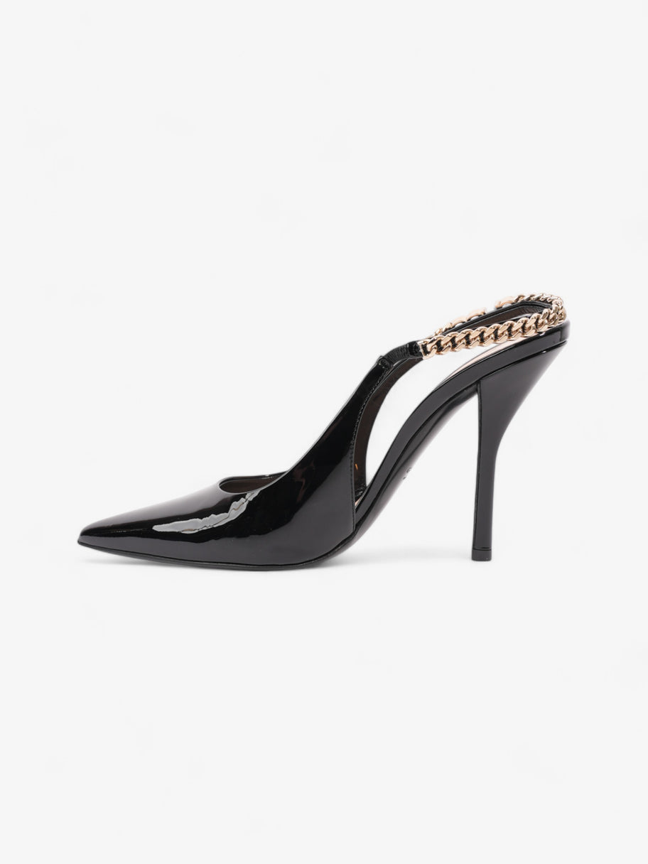 Gucci Vernice Crystal Heels 100mm Black / Gold Nappa Leather EU 37 UK 4 Image 3