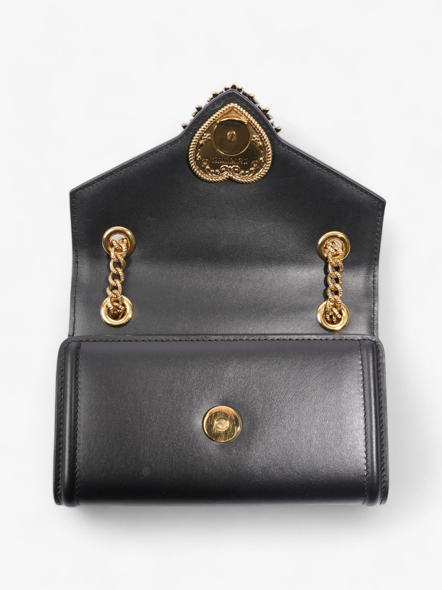 Dolce and Gabbana Devotion Bag Black Calfskin Leather Mini Image 8