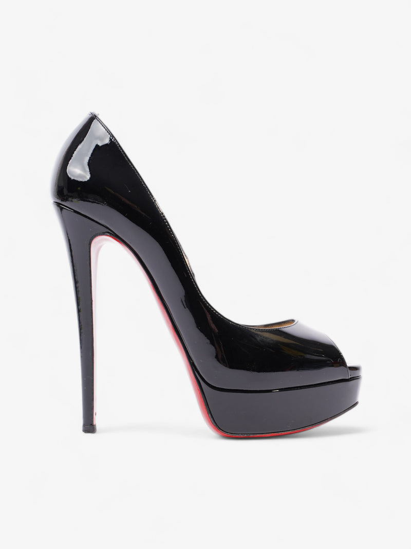  Christian Louboutin Lady Peep 150mm Black Patent Leather EU 39 UK 6