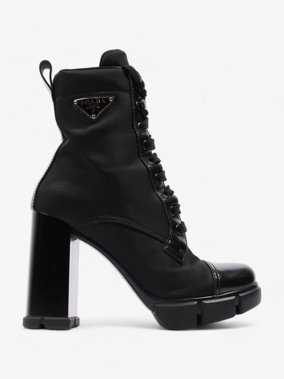 Prada Triangle Logo Boot 100 Black Re Nylon EU 37 UK 4 Image 1