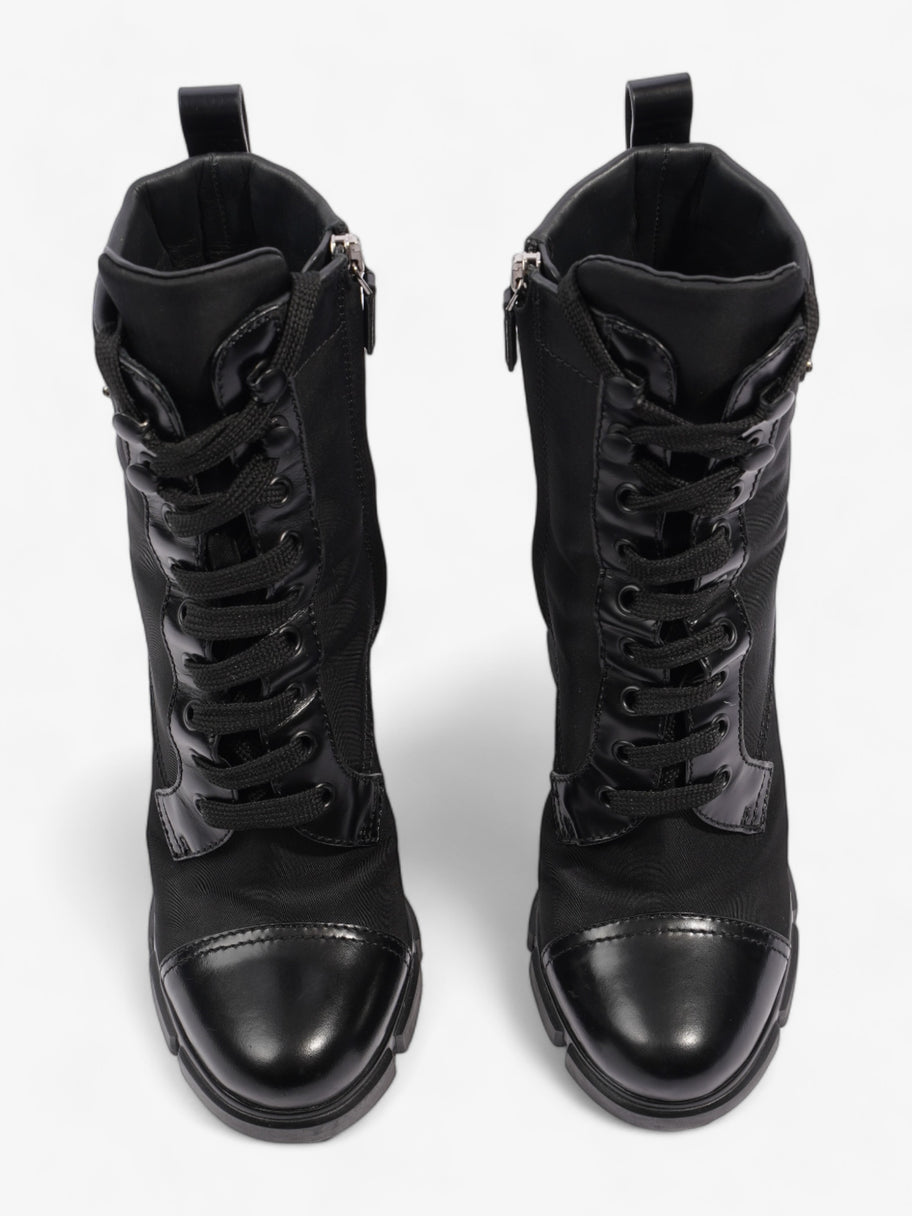 Prada Triangle Logo Boot 100 Black Re Nylon EU 37 UK 4 Image 8