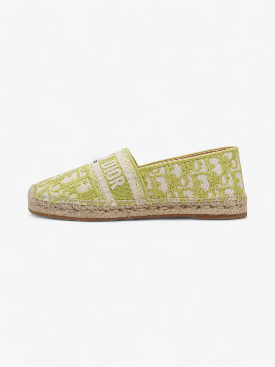 Christian Dior Granville Lime Cotton EU 37.5 UK 4.5 Image 3